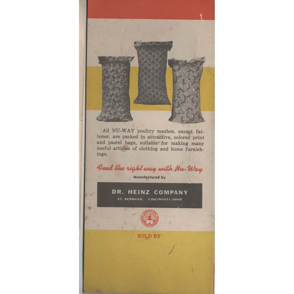 Vintage Heinz Nu-Way Poultry Feeds Advertising Booklet Dr Heinz Co Cincinnati OH - Picture 2 of 2